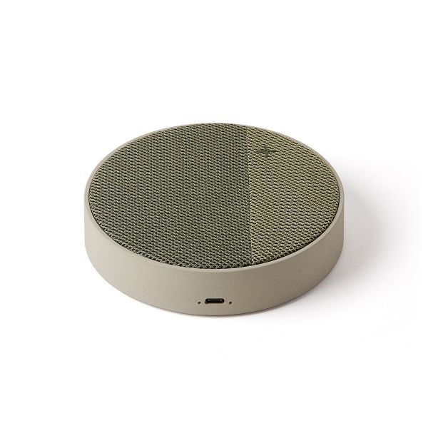 Oslo Energy Wireless Charging Station &amp; Bluetooth Speaker - Grey/Green