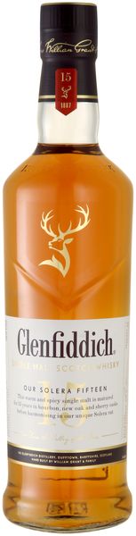 Glenfiddich 15 Year Old Single Malt Scotch Whisky, 750ml