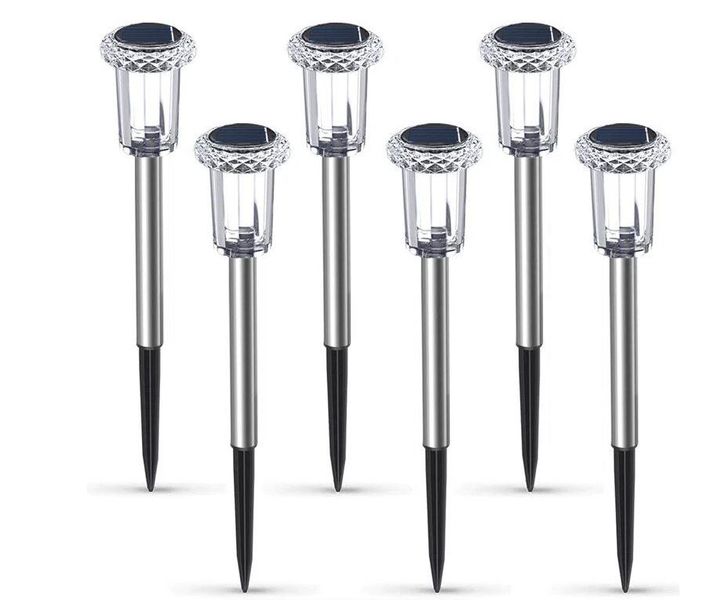 Solar Pathway Waterproof Garden Spike Outdoor Decorative Lights Pack of 6