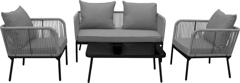 Milos Outdoor Rope Patio Lounge Set