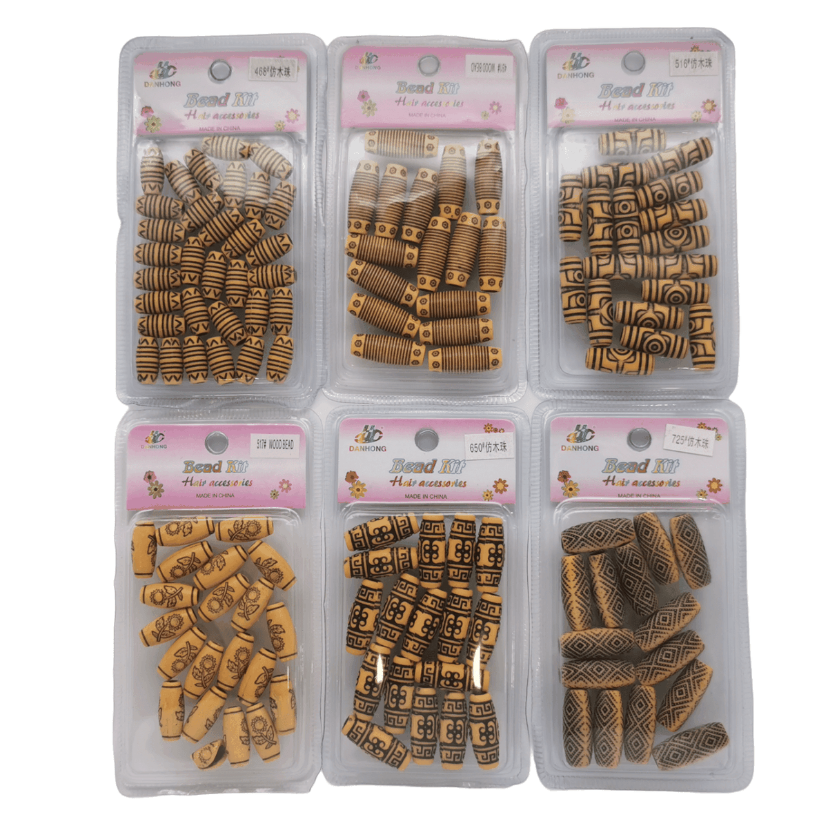 Premium Quality Hair Beads Bundle Pack Wood Mix 2 (6 Packs) Shop Today. Get it Tomorrow