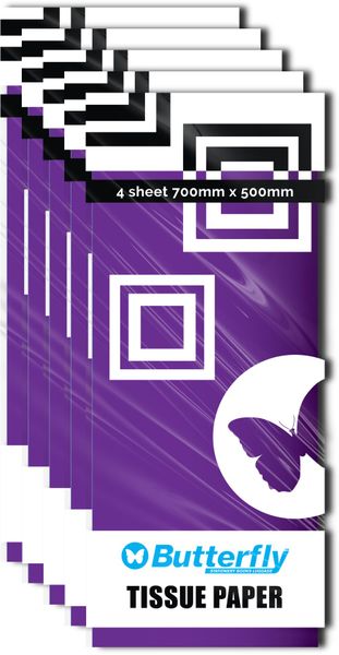 Tissue Paper - 4 Sheets (660X500Mm) Purple T27 X5