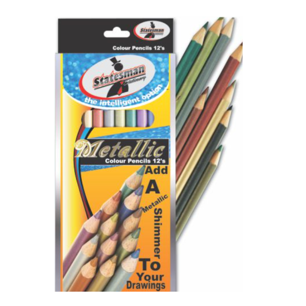 Metallic Colour Pencils 12's - Statesman
