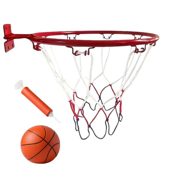 Premium Mini Basketball Hoop Set - 25cm Metal Rim for Indoor &amp; Outdoor Play