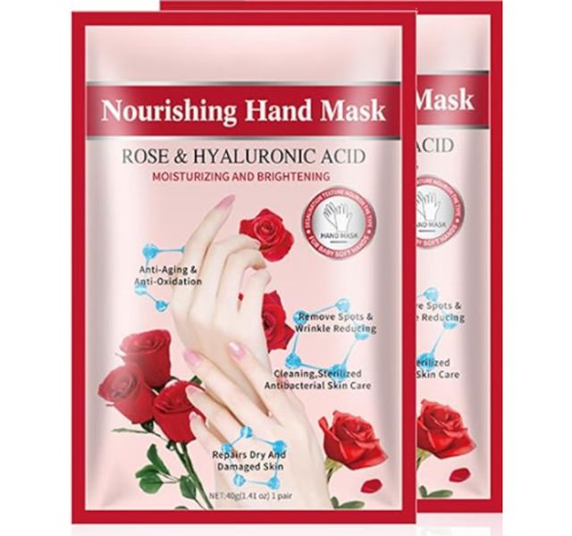 Rose and Hyluronic Hand Mask Sheets
