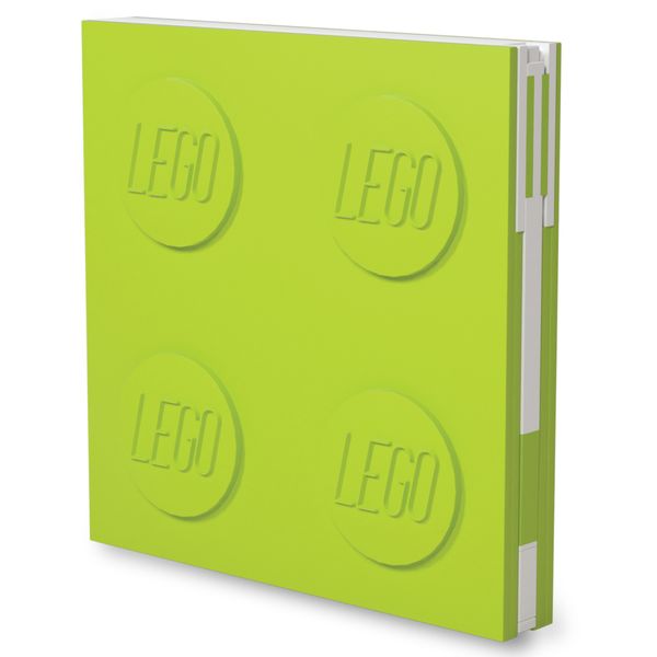 Lego 2.0 Locking Notebook with Gel Pen - Lime