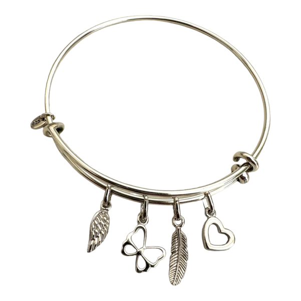 Women Silver Sterling Silver Slider Bangle