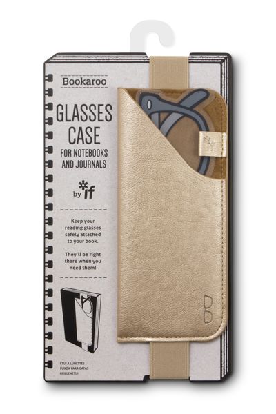 Bookaroo Glasses Case-Metallic Gold