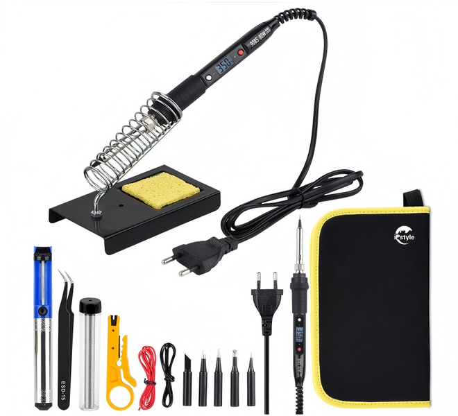 Ipstyle Soldering Iron Kit 80W Lcd Adjustable Te image