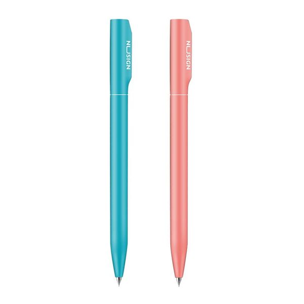 Deli Nusign Gel Pen 0.5Mm Pink + Blue (Black Ink) gift