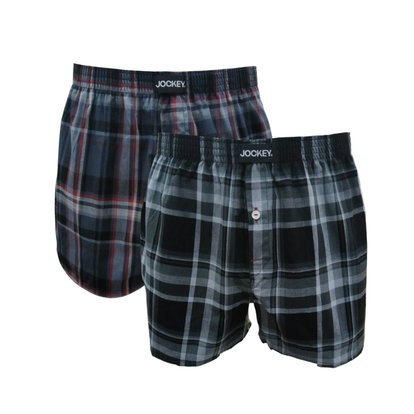 Jockey 2 Pack Woven Boxer Men - Assorted Colours