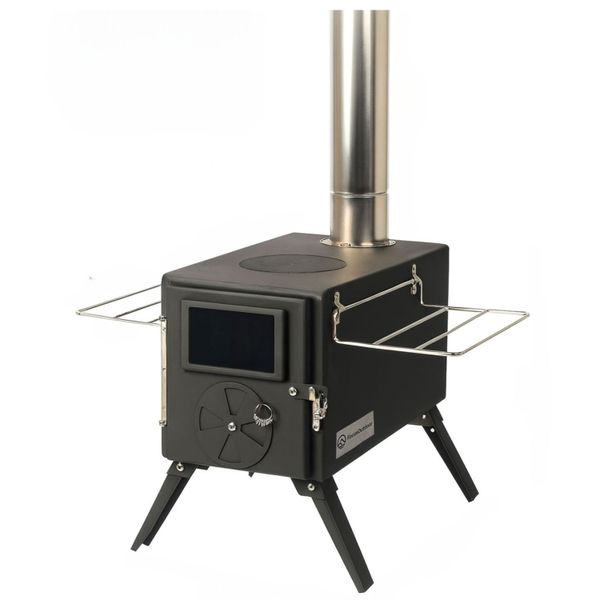 FocusOutdoor Portable Camping Wood Stove with Chimney for Heat &amp; Cooking