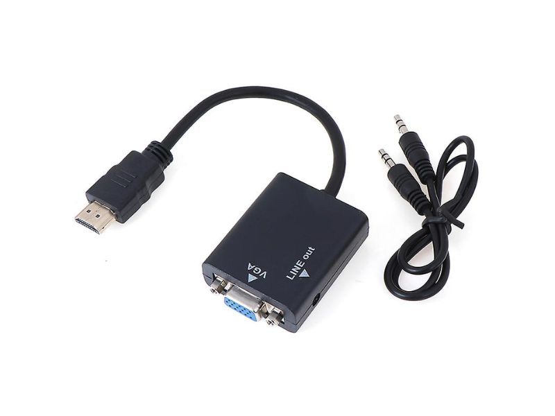 High Quality HDMI Input to VGA Output WITH AUDIO Adapter