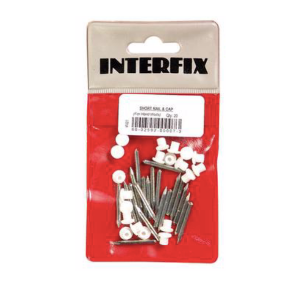 Picture Hanger Nails and Caps 25mm- 4 Packs Of 20