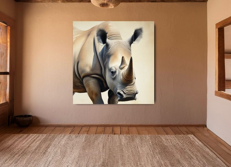 Canvas Wall Art - Big 5 - Rhino
