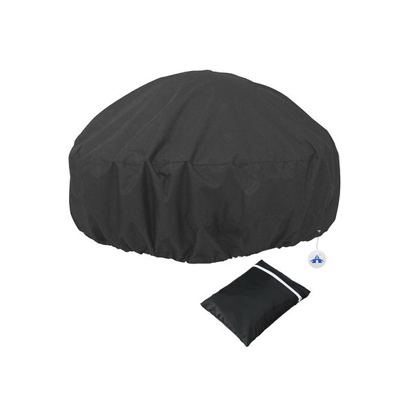 ALANES Fire Pit Cover Waterproof Outdoor Firepit Fireplace Cover-122x46cm