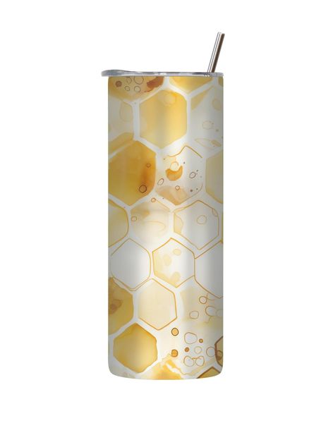 Bee 20 Oz Tumbler with Lid and Straw Trendy Pattern Graphic Present 227