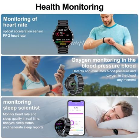 Fitness tracker with blood oxygen & 2024 heart rate monitor