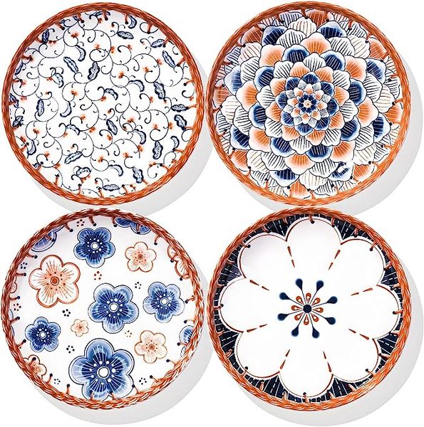 4 Pcs Japanese Ceramic Plates