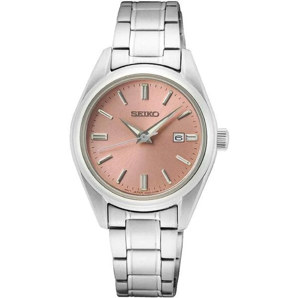 SEIKO - Mens Pink Dial Stainless steel Strap Watch-SUR523P1-SUR523P1