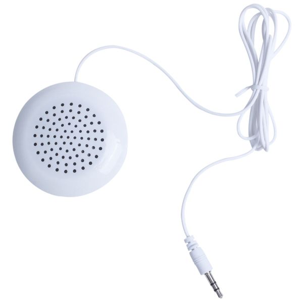 New 3.5mm Portable Mini Speaker Pad For MP3 MP4 CD iPod Phone White