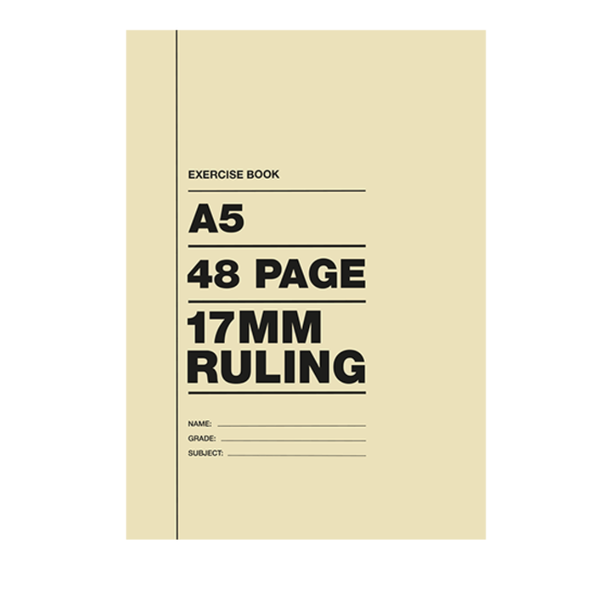 48 pages A5 Exercise Books 17mm ( Pack of 20)