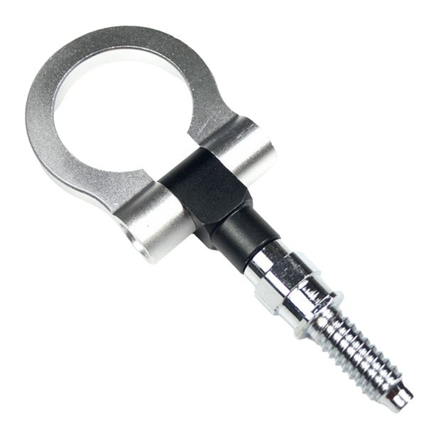 Car Front Bumper Tow Hook Traction Hook Silver