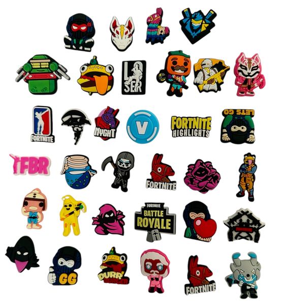 Fortnite Shoe Charms (34 Piece Bulk Pack)