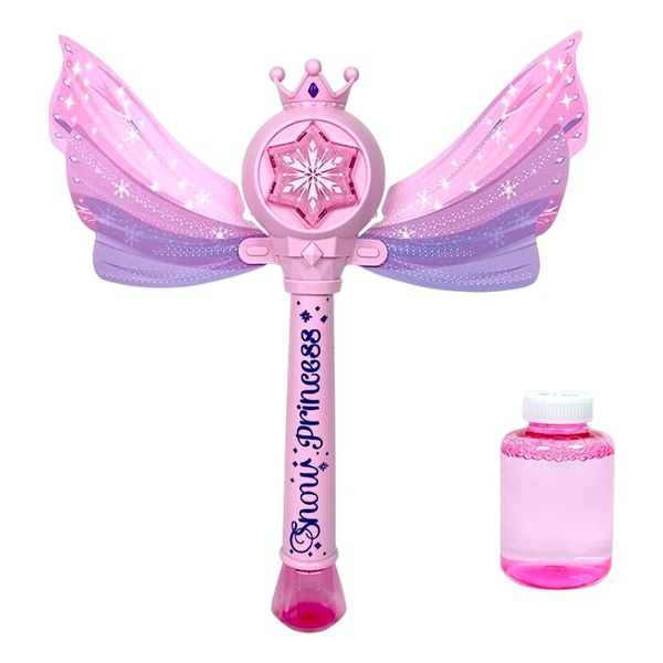 Fairy Princess Bubble Wand Machine with Lights, Music &amp; Bubble Liquid