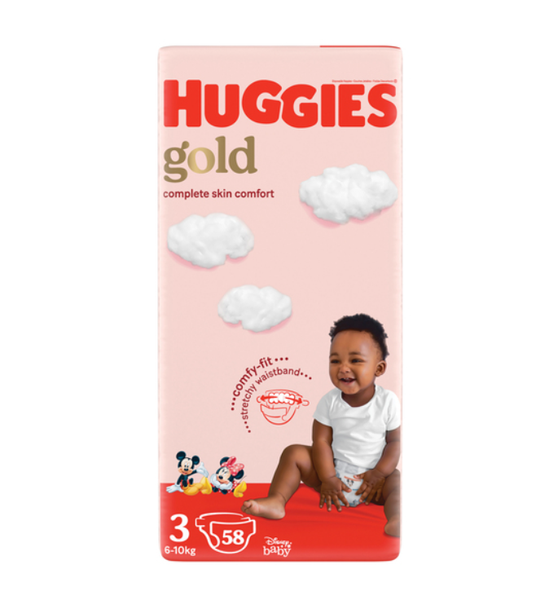 Huggies Gold - Size 3 Nappies VP 58's