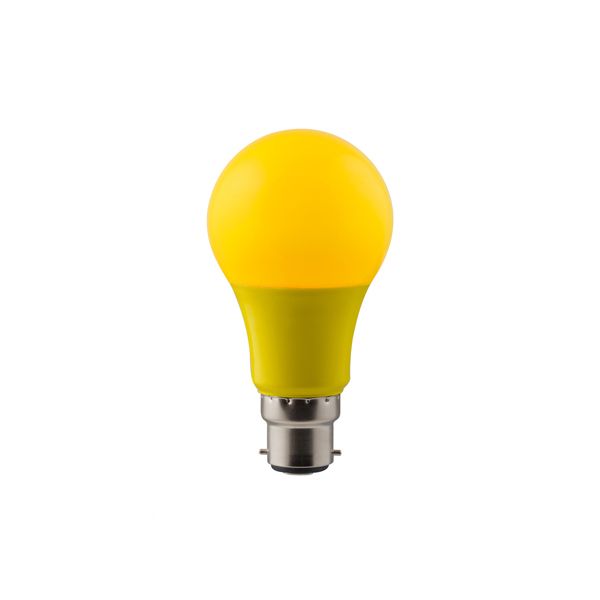 Eurolux - LED Coloured A60 Globe B22 7w Yellow
