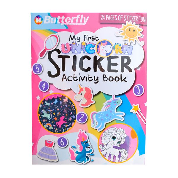 Butterfly My First Sticker Activity Book - Unicorns