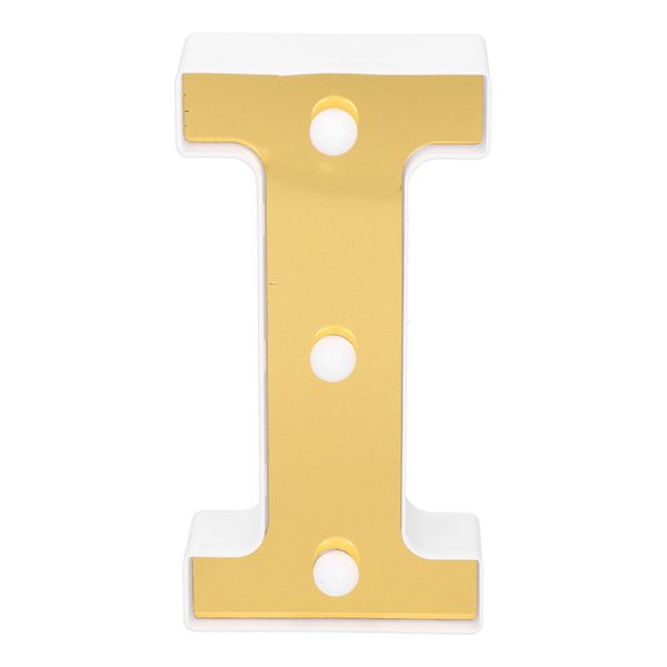 Gold Letter I LED Alphabet Night Light