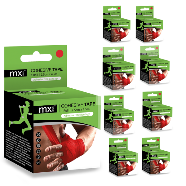 Cohesive Tape Adhesive Free- 2.5cm x 4.5m- 10 Packs