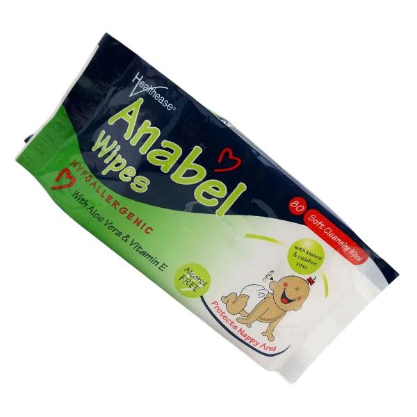 Healthease Anabel Alcohol Free Hypoallergenic Wipes - 80 Wipes - 5 Pack