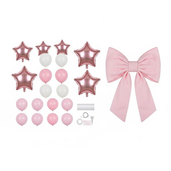 (100 Piece) Pink &amp; White Balloon Arch Kit - Party Decorations