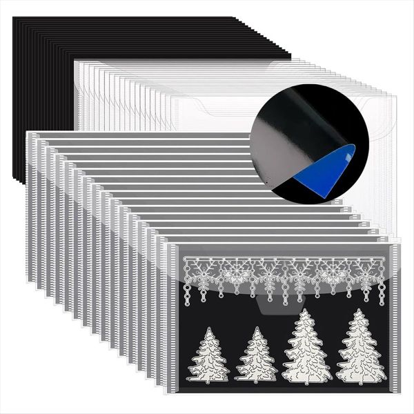 Strong Rubber Magnetic Sheets And 15Pcs Stamp Die Storage Bags A