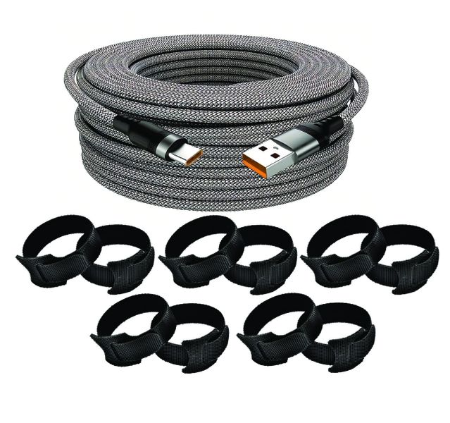 Very Fast Charging Cable - With 10 Cable Ties Management