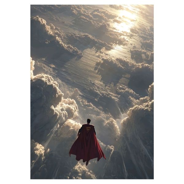 Superman In the Clouds - A1 Poster