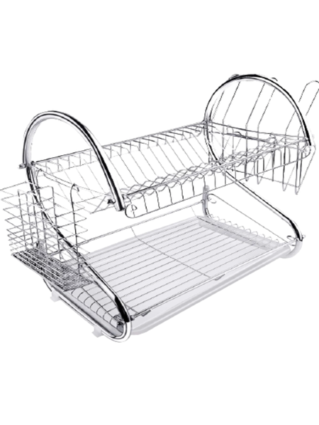 Rust Proof Stainless Steel Kitchen Dish Rack With cultery Holder Drip ...