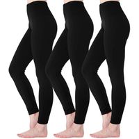 5 Pack Women's Fleece Lined Leggings Winter Thermal Warm Legging