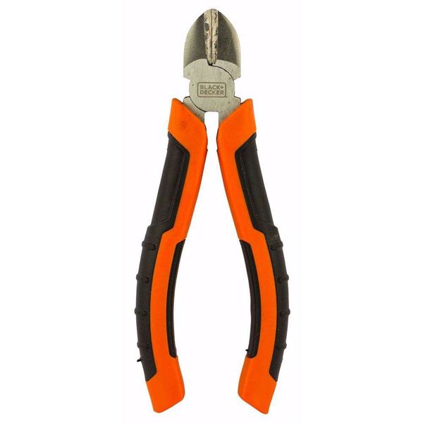 Black + Decker Bimaterial Steel Diagonal Cutting Pliers, 160mm - BDHT81584