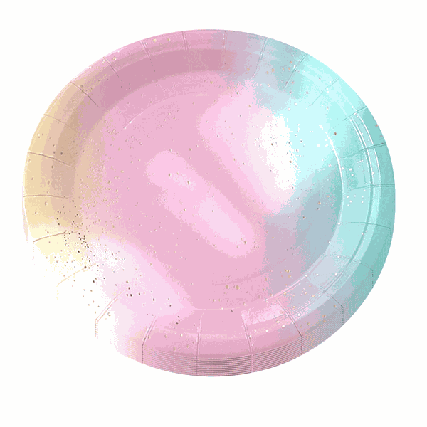 7" Party Paper Plate | Gradient Colour - Set of 10