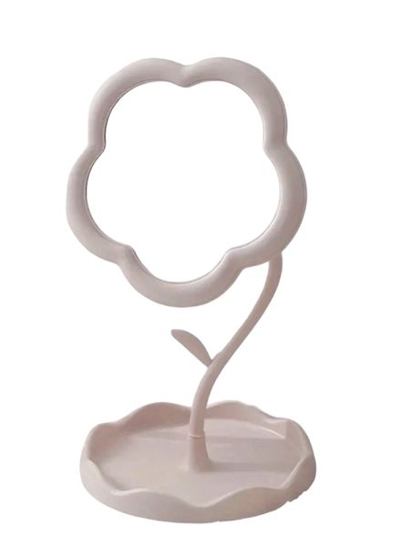 Pink Flower-Shaped Hanging Makeup Mirror