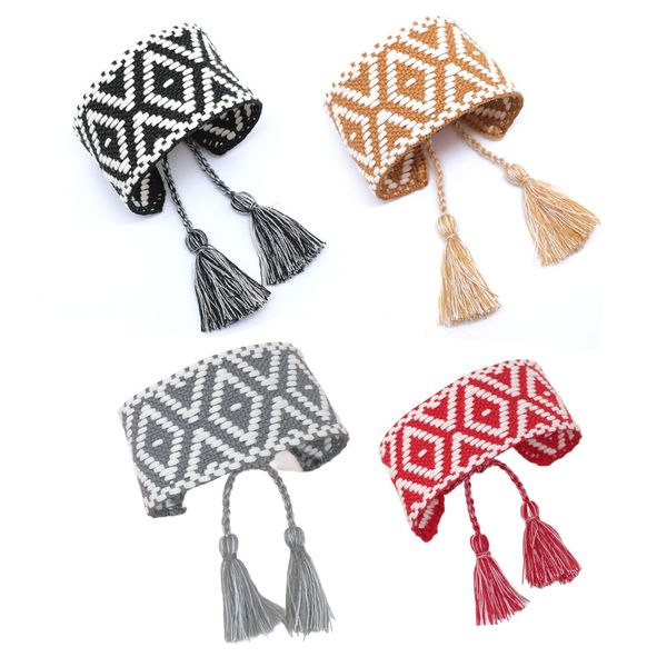Weave Rope Friendship Ethnic Wide Bangles - 4Piece