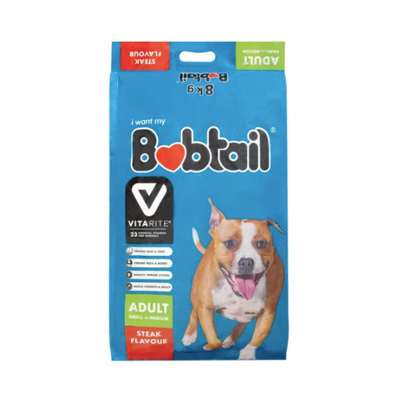 Bobtail Smallmedium Adult Steak Flavour Dog Food 8kg Shop Today