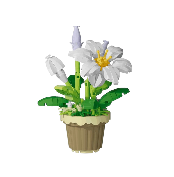 Small Eternal Lily Flower Building Blocks DIY Creative Adult Entertainment