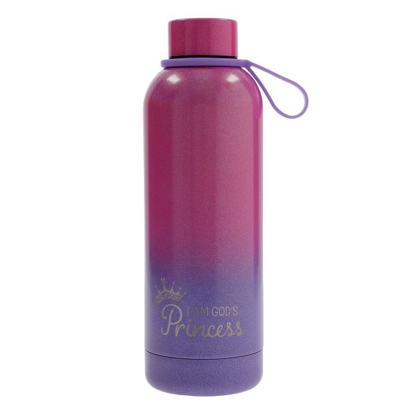 Water Bottle with Rhinestone Decorative Sticker Sheet - I Am God's Princess