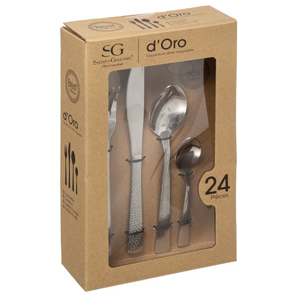 Secret &amp; Gourmet Inox Stainless Steel Cutlery Set - 24 Piece