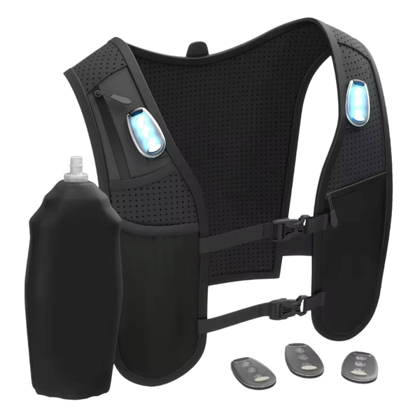 LED Running Vest with 500ml Water Bottle